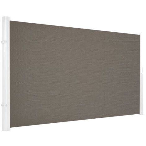 STORE DE TERRASSE LATERAL RETRACTABLE STRUCTURE GRISE 4 X 1,6 TOILE DICKSON® TAUPE