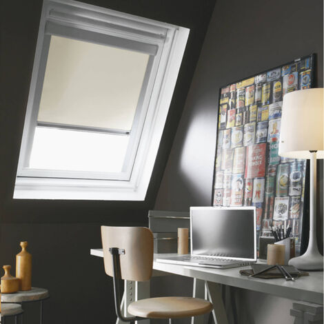Store Enrouleur Occultant Cadre Alu compatible VELUX® Beige