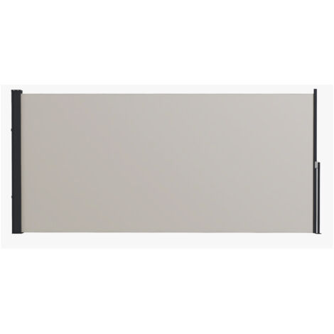 Store d’ombrage extensible (300 x 140 cm) – Rideau filtrant UV et aéré, gris clair