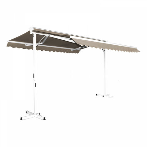 Store double pente avec coffre 3 x 4 m Delgada - Beige