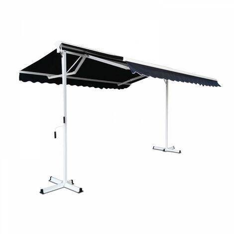 Store double pente avec coffre 3 x 4 m Delgada - Bleu marine - Bleu marine