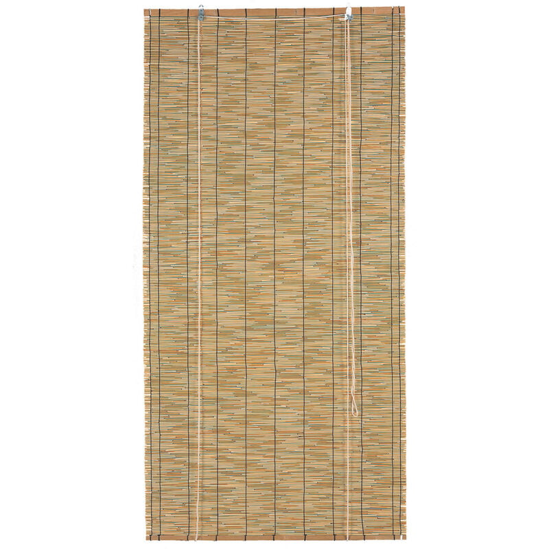 Ac-deco - Store en baguettes de roseau avec enrouleur Naturel 120x200 cm