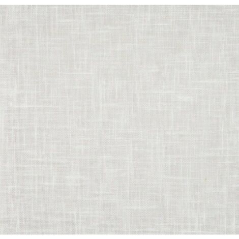 Store en pointe à baguette en voilage aspect lin - 90x165cm - Blanc