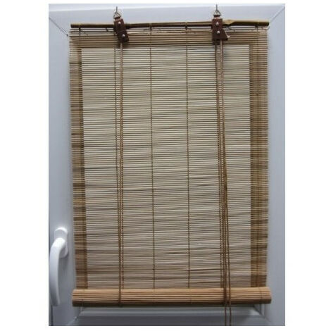 Store enrouleur bambou gris 60x180cm – Installation facile sans perçage – Recoupable en largeur – Pour intérieur naturel - Bambougris60x180cm