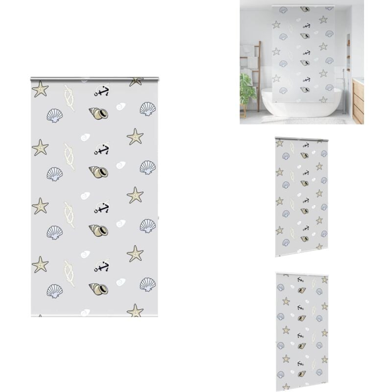 Vidaxl - Store enrouleur de douche avec cassette largeur du tissu 126 cm - Store Enrouleur De Douche - Stores Enrouleurs De Douche - Store De Douche