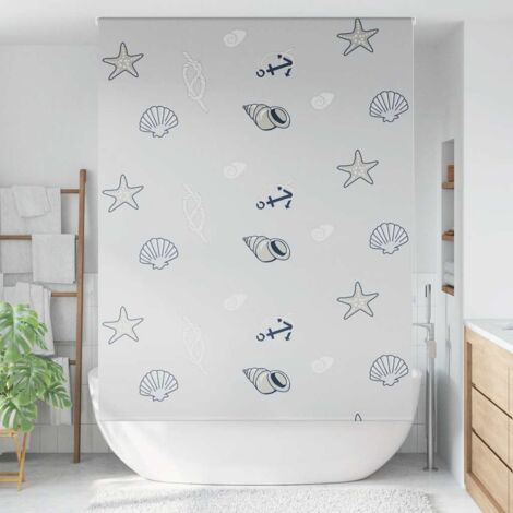 Store enrouleur de douche，Store à rouleau 150x240 cm largeur du tissu 146 cm CFW3658786