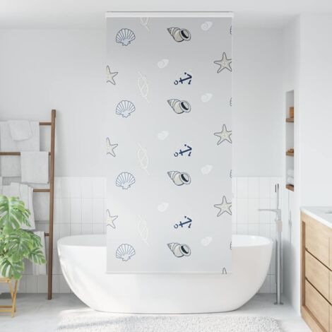 Store enrouleur de douche，Store à rouleau avec cassette largeur du tissu 106 cm CFW4159248