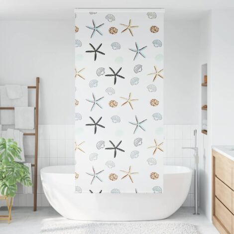 Store enrouleur de douche，Store à rouleau avec cassette largeur du tissu 106 cm CFW7808561