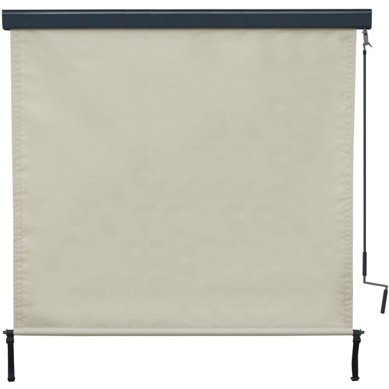 Décoshop26 - Store enrouleur de fenêtre uuvent vertical brise-vue protection uv 50 250 x 180 cm crème-beige 040005775