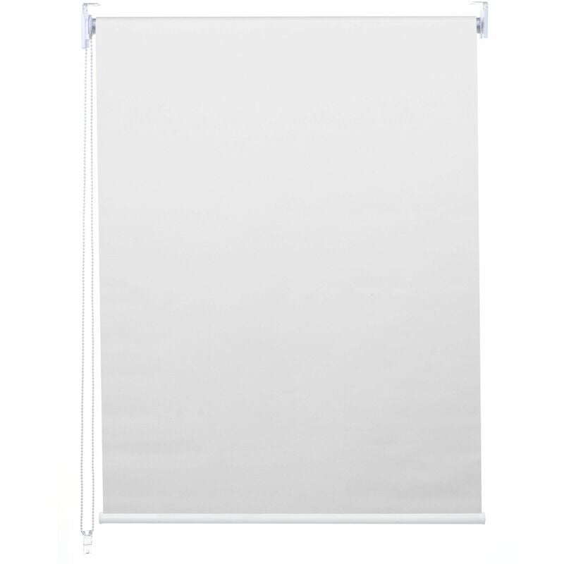 Décoshop26 - Store enrouleur de fenêtre occultant protection solaire store à tirage latéral 60x230cm opaque blanc 040004592
