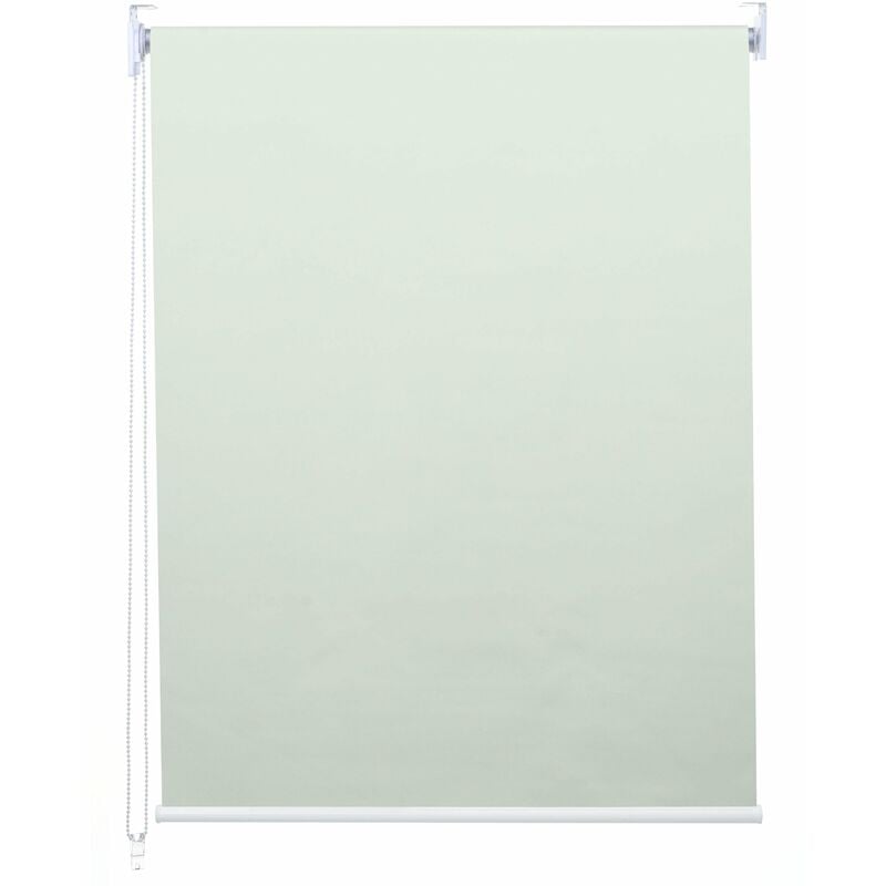 Décoshop26 - Store enrouleur de fenêtre occultant protection solaire store à tirage latéral 90x230cm opaque crème 040004487