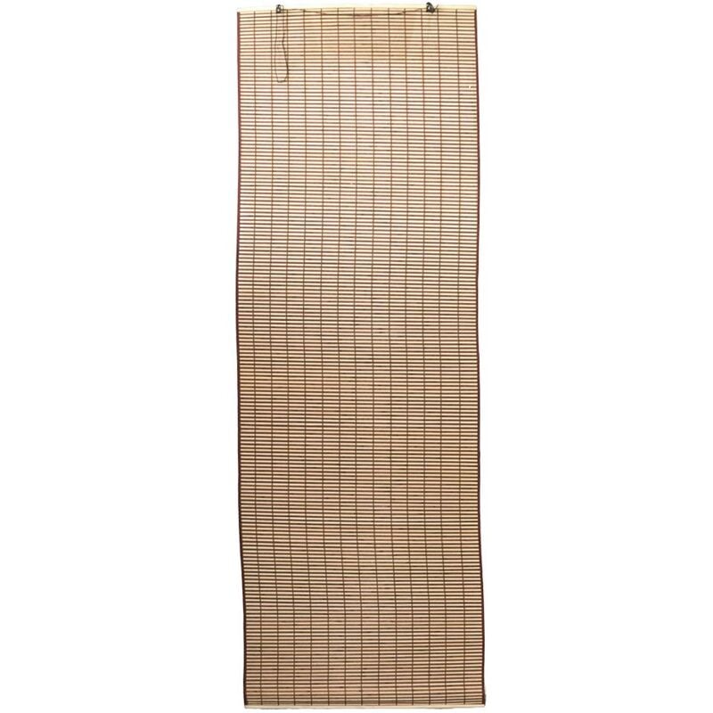 Store rouleau en bois de bambou bordeaux bordée 120 cm x 300 cm lux