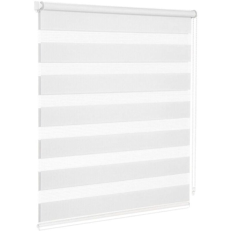 Store Enrouleur Fenêtre Portes Interne Maison Bureau Kit De Montage Mur Châssis Pas De Trous Blanc - 80x180 Cm