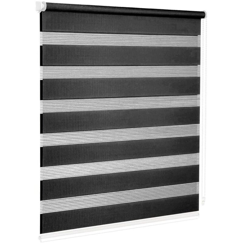 Emmevi Mv S.p.a. - Store Enrouleur Fenêtre Portes Interne Maison Bureau Kit De Montage Mur Châssis Pas De Trous Noir - 150x180 Cm