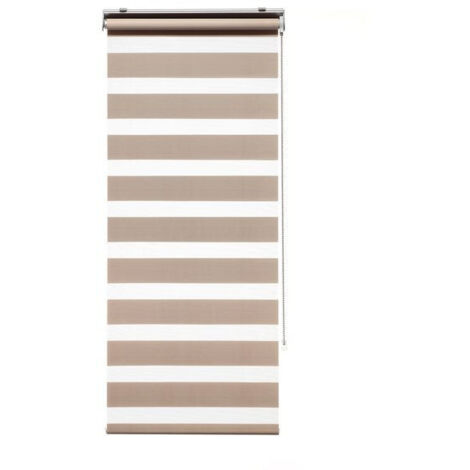 Store enrouleur jour/nuit brun taupe - L. 55 x H. 160 cm