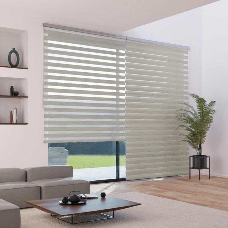 Madecostore - Store enrouleur jour nuit avec coffre - gamme Must - Beige - L93 x H220cm