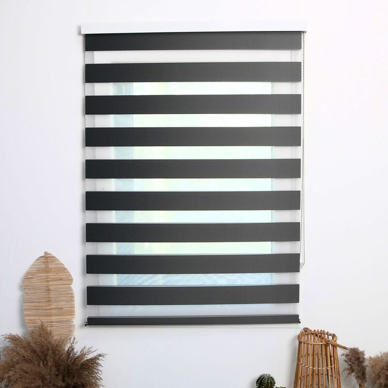 Madecostore - Store enrouleur jour nuit Prestige - Beige - L59 x H160cm