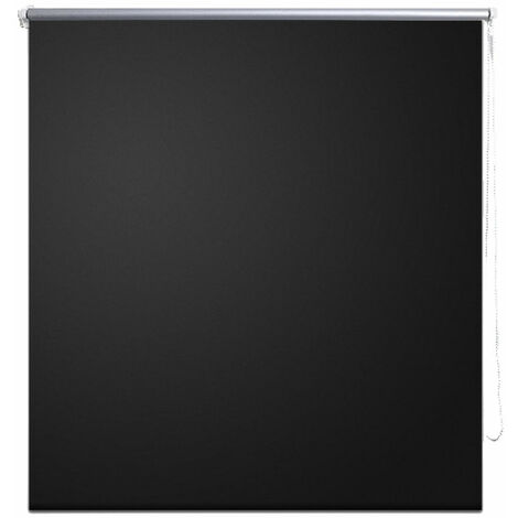 Store enrouleur noir occultant 120 x 230 cm fenêtre rideau pare-vue volet roulant - Noir