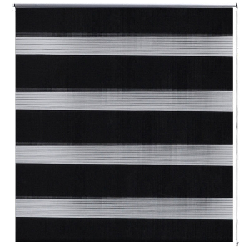 Helloshop26 - Store enrouleur noir tamisant 140 x 175cm fenêtre rideau pare-vue volet roulant