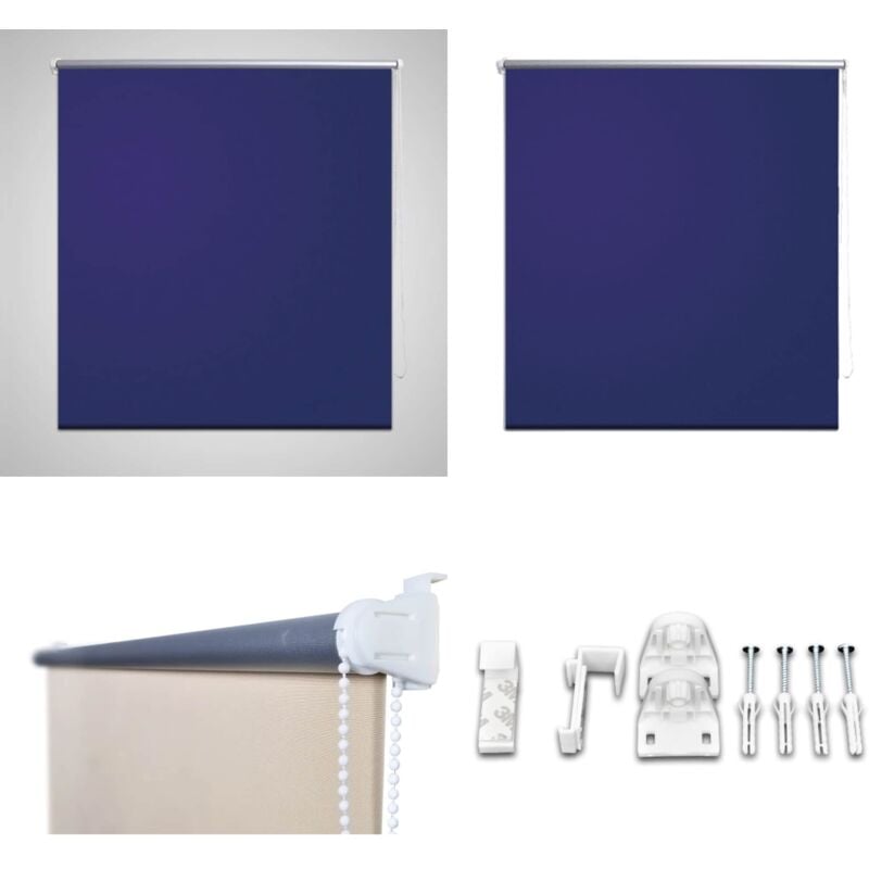 Store enrouleur occultant 100 x 175 cm bleu - Store Occultant - Rideau Roulant - Obscurcisseur - Décoration Intérieure - Chambre À Coucher - Home &