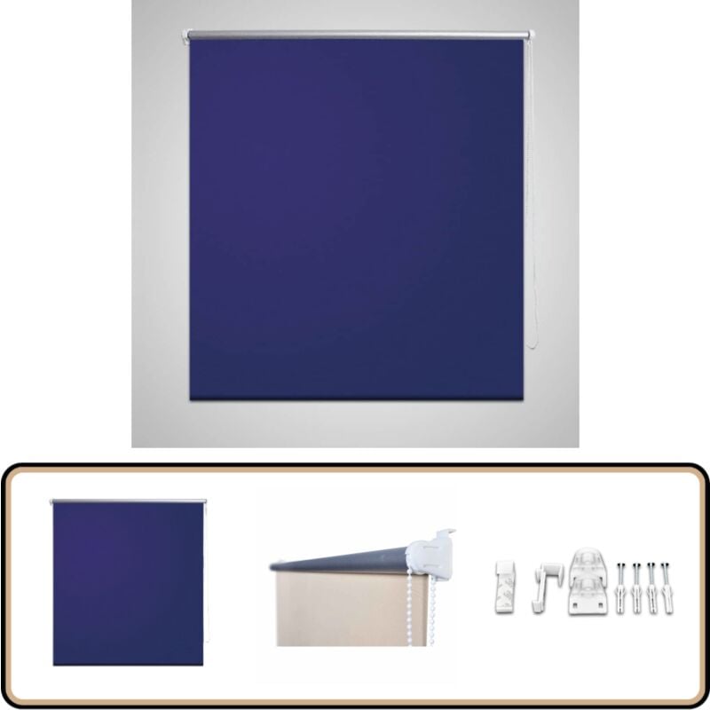 Vidaxl - Store enrouleur occultant 100 x 230 cm bleu - Store Occultant - Rideau Roulant - Obscurcissant - Intérieur - Chambre