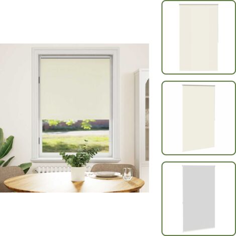 Store enrouleur occultant 120 x 175 cm crème - Store Occultant - Rideau Roulant Obscurant - Store Intérieur - Décoration Intérieure - Isolation Thermique