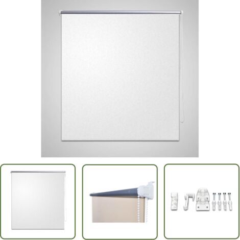 Store enrouleur occultant 140 x 230 cm blanc - Store Occultant - Rideau Obscurcissant - Store Enrouleur - Décoration Intérieure - Chambre À Coucher
