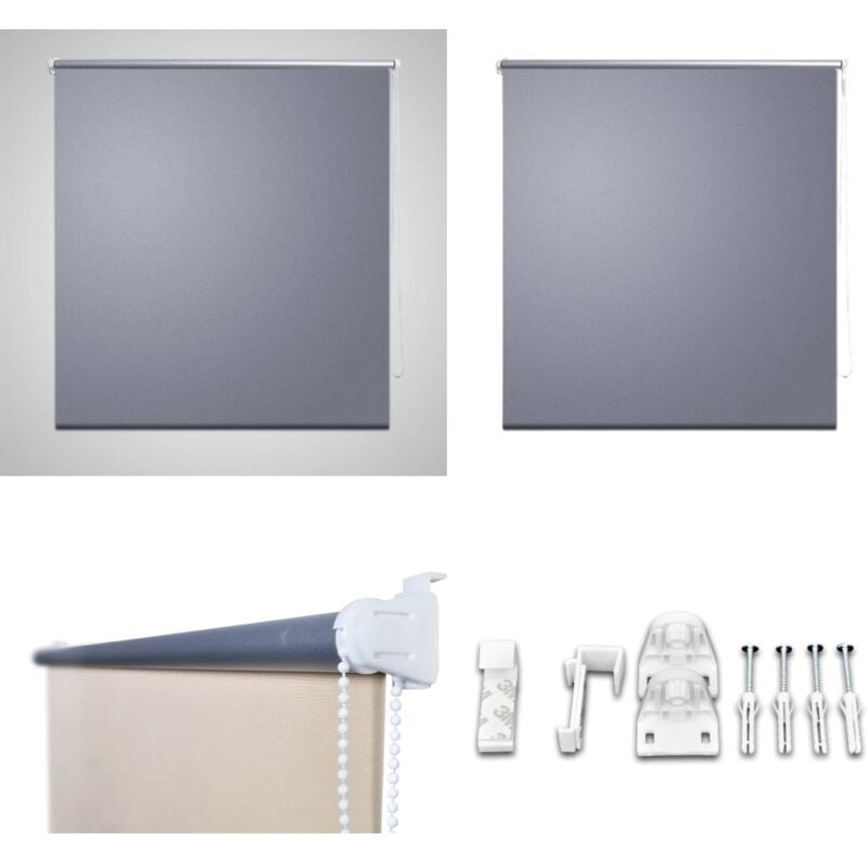 Vidaxl - Store enrouleur occultant 80 x 230 cm gris - Store Occultant - Rideau Obscurcissant - Store Enrouleur - Isolation Thermique - Store