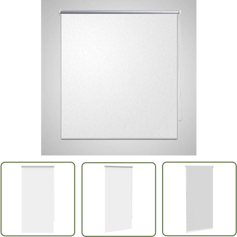 The Living Store - Store enrouleur occultant blanc 60 x 120 cm - Stores Enrouleur Occultant - Rideaux Occultants - Store Intérieur - Décoration