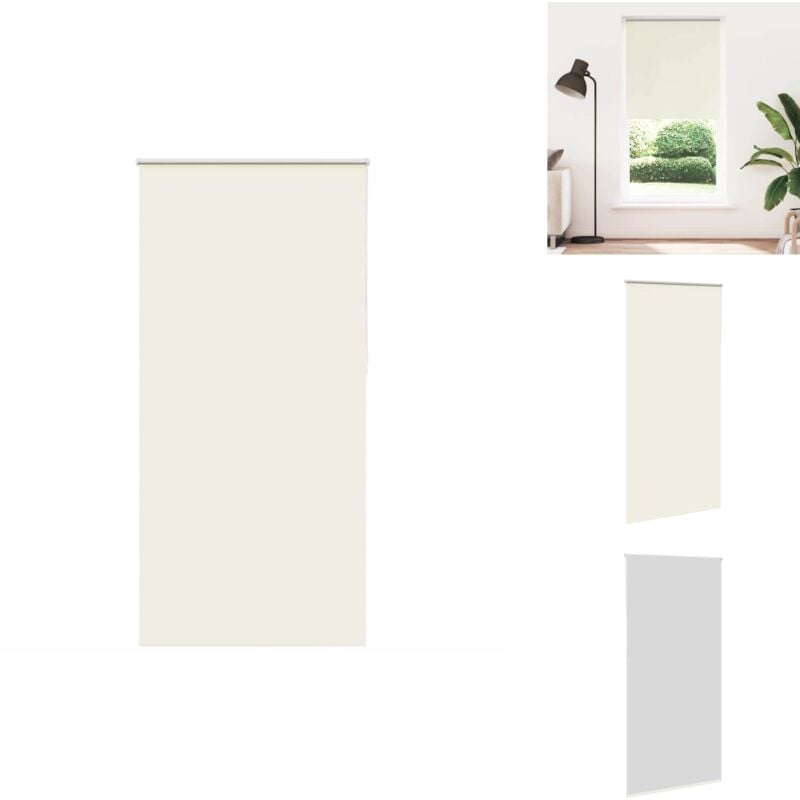 Vidaxl - Store enrouleur occultant blanc cassé 100x210 cm largeur tissu - Store Enrouleur - Stores Enrouleurs - Store De Jour Et De Nuit - Store