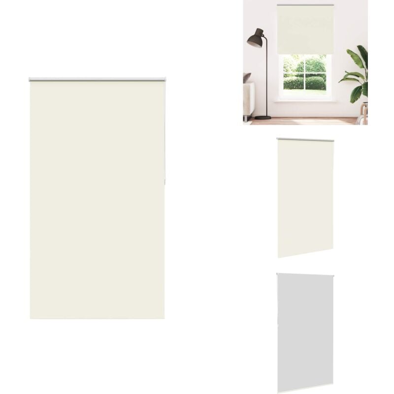 Vidaxl - Store enrouleur occultant blanc cassé 120x210 cm largeur tissu - Store Enrouleur - Stores Enrouleurs - Store De Jour Et De Nuit - Store