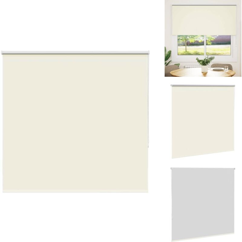 Vidaxl - Store enrouleur occultant blanc cassé 145x150 cm largeur tissu - Store Enrouleur - Stores Enrouleurs - Store De Jour Et De Nuit - Store