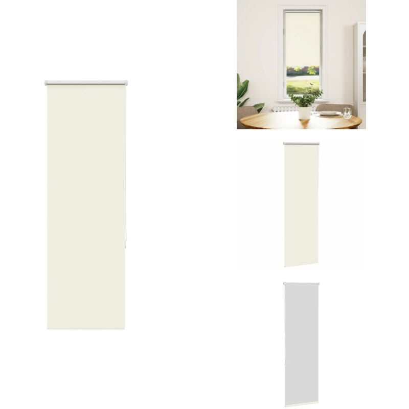 Store enrouleur occultant blanc cassé 45x175cm largeur du tissu - Store Enrouleur - Stores Enrouleurs - Store De Jour Et De Nuit - Store Occultant