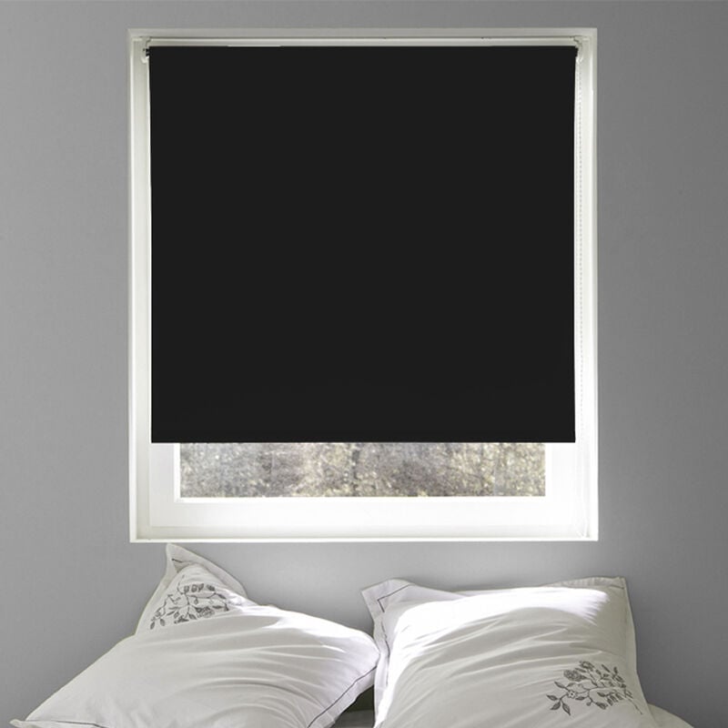 Madecostore - Store enrouleur occultant uni h250cm - Gris - L214 x H250cm