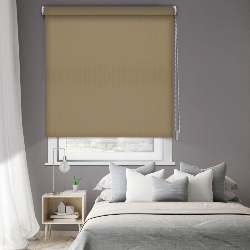 Madecostore - Store enrouleur occultant uni h190cm - Vert - L124 x H190cm