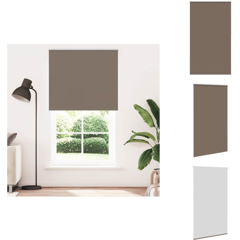 Vidaxl - Store enrouleur occultant café 125x210cm largeur du tissu - Store Enrouleur - Stores Enrouleurs - Store De Jour Et De Nuit - Store Occultant