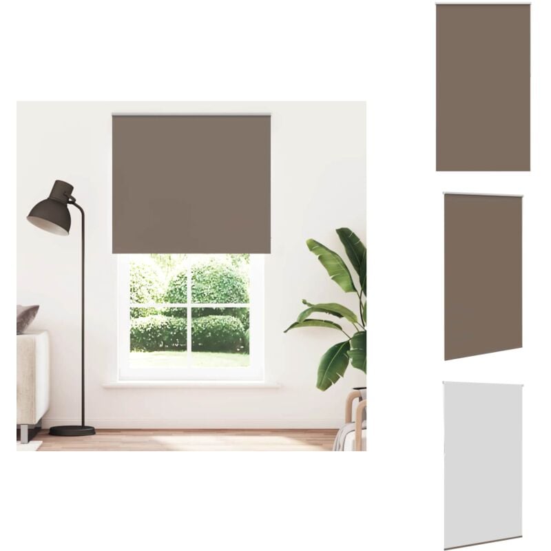 Vidaxl - Store enrouleur occultant café 130x230cm largeur du tissu - Store Enrouleur - Stores Enrouleurs - Store De Jour Et De Nuit - Store Occultant