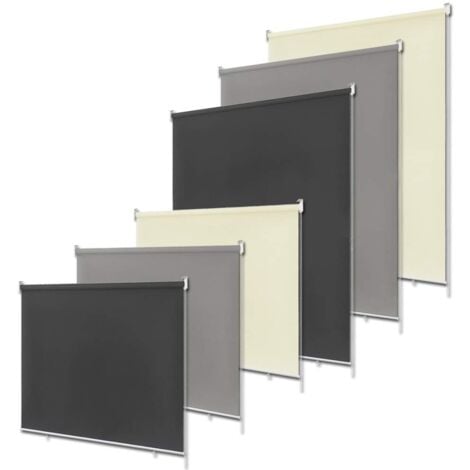 Store Enrouleur Occultant Isolant Thermique avec Revêtement sans Perçage Avec Protection UV - 100 x 240 cm Anthracite NAIZY
