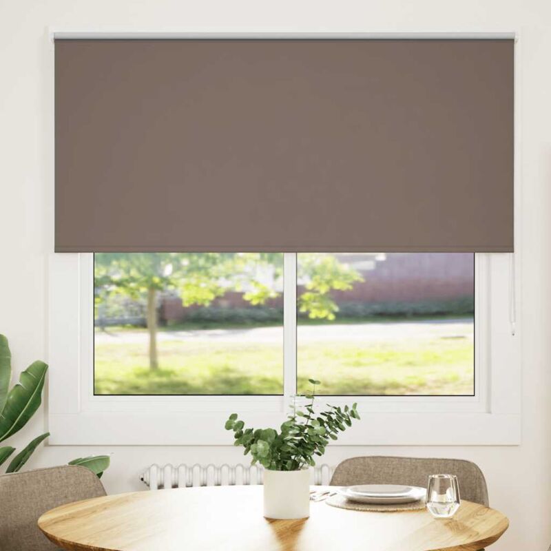 Store enrouleur occultant café 165x150cm largeur du tissu vidaXL