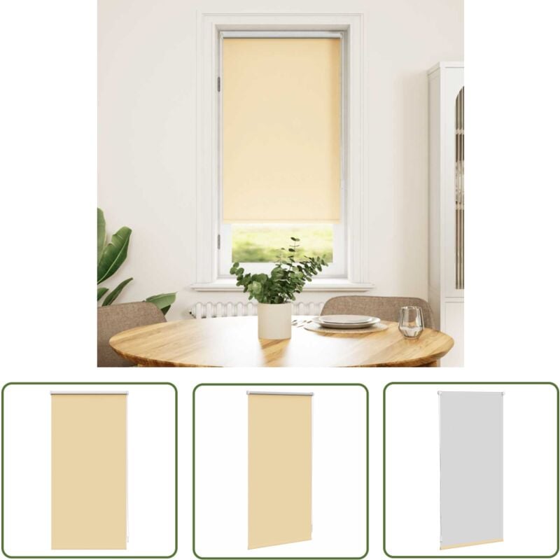 The Living Store - Store enrouleur occultant marron 40 x 100 cm - Store Occultant - Rideau Roulant - Obscurcisseur - Décoration Intérieure