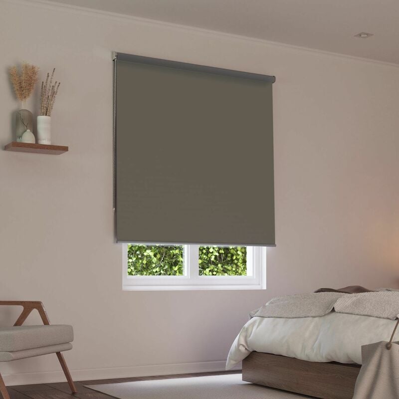 Madecostore - Store enrouleur occultant h190cm - gamme Must - Grijs - L74 x H190cm