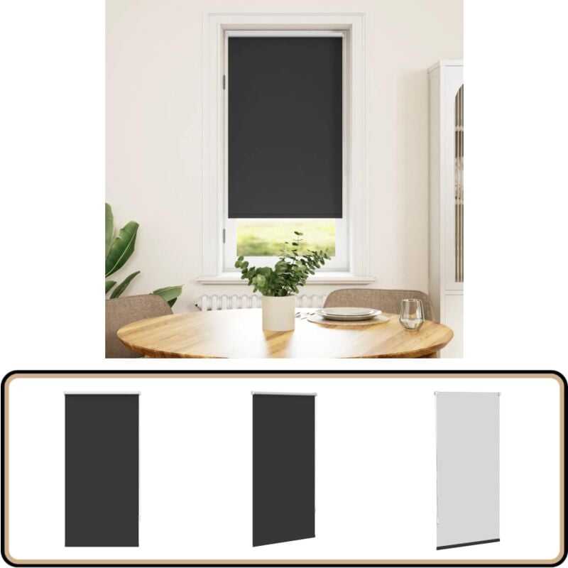 Store enrouleur occultant noir 60 x 120 cm - Store Occultant - Rideau Obscurcissant - Store Enrouleur - Décoration Intérieure - Chambre À Coucher
