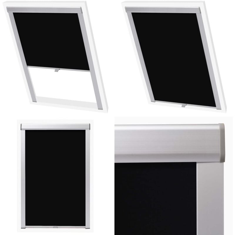 Vidaxl - Store enrouleur occultant Noir C04 - Stores Vénitiens - Rideaux Intérieurs - Stores Pour Fenêtres De Toit - Stores Occultants - Stores Velux
