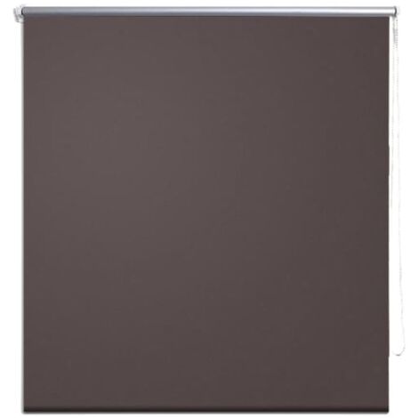 Store enrouleur occultant, Store jour nuit, Rideau occultant Isolant et Thermique 120 x 230 cm marron MAE9871