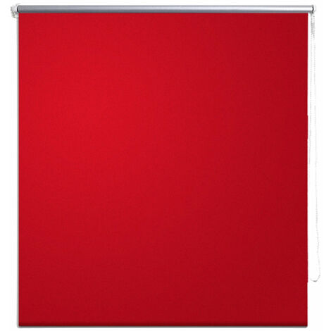 Store enrouleur rouge occultant 120 x 175 cm fenêtre rideau pare-vue volet roulant