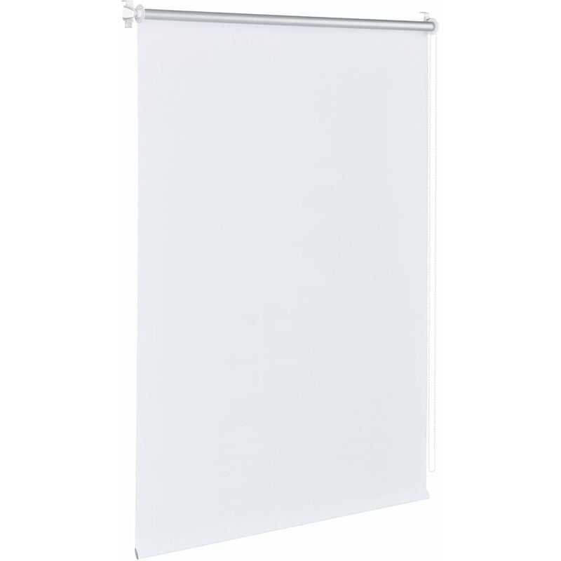 Helloshop26 - Store enrouleur sans perçage réglage en continue bande de tissu polyester 45 x 150 cm blanc