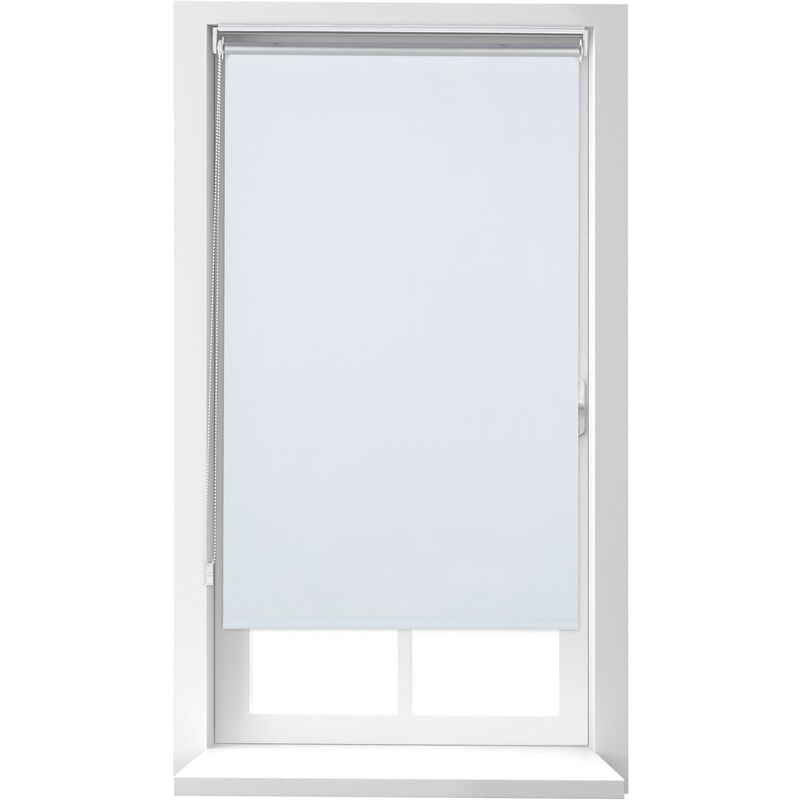 Relaxdays - Store enrouleur sans perçage, à clipser, chaînette latérale, 90x220 cm, largeur du tissu 86 cm, blanc