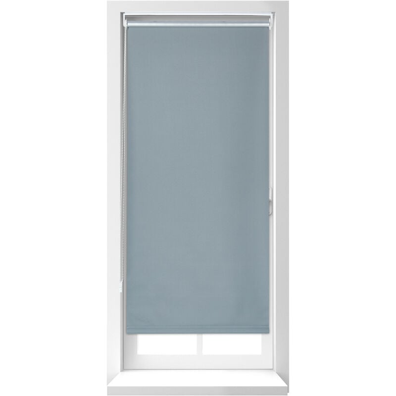 Relaxdays - Store enrouleur sans perçage, à clipser, chaînette latérale, 70x220 cm, largeur du tissu 66 cm, opaque, gris