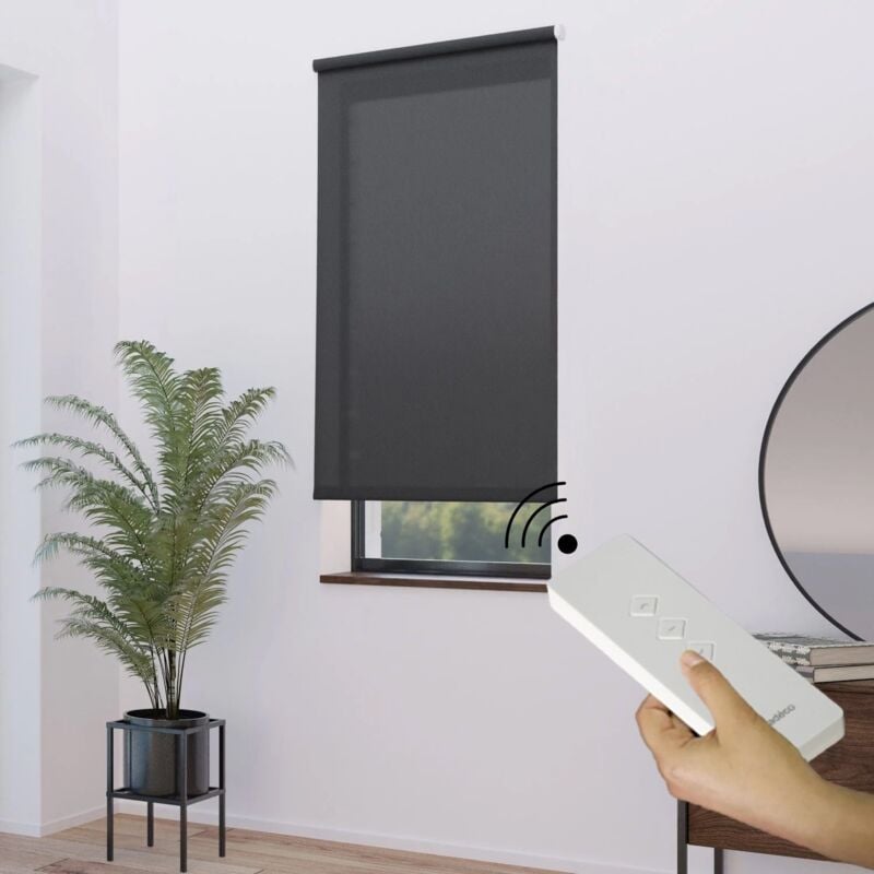 Madecostore - Store enrouleur screen E-roll motorisé - Blanc - L64 x H190cm