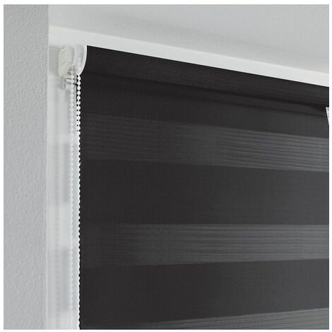 vidaXL Store enrouleur occultant noir 40 x 100 cm rideau rouleau store fenêtre stores